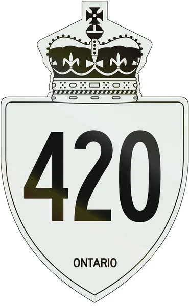 Ontario Highway Shield 420 — Stockfoto