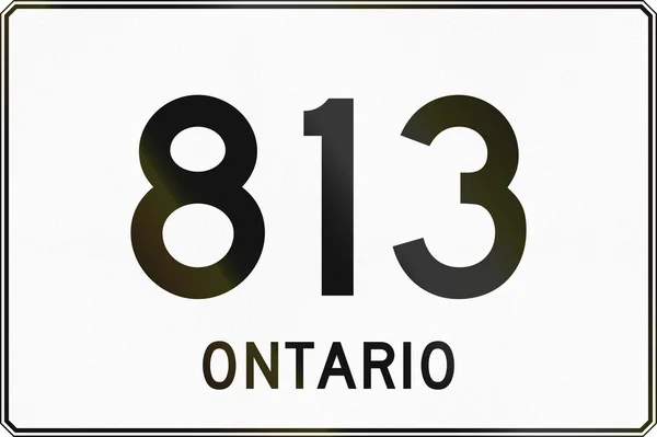 Señal de carretera de Ontario 813 — Foto de Stock