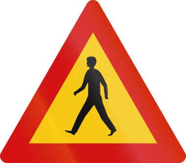 İzlanda'daki yaya uyarı