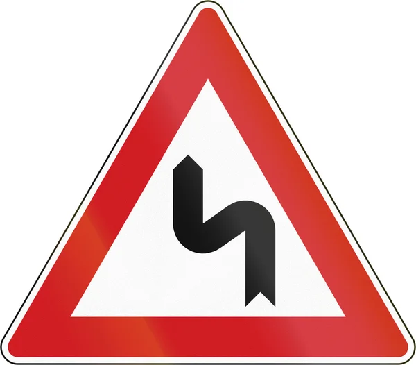 Double Curve First To Left In The Czech Republic — Stock Photo, Image