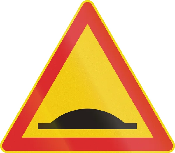 Finnish Speed Bump Sign — Stock Photo, Image