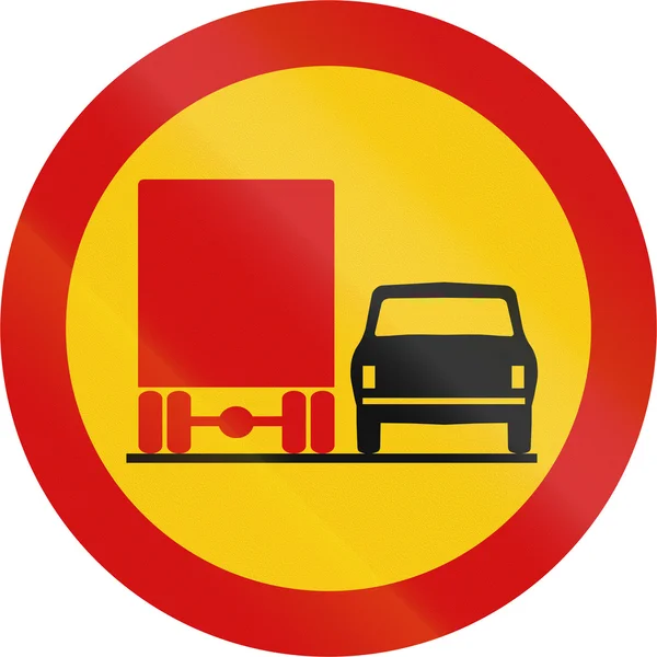 No Overtaking By Lorries in Iceland — Stock Photo, Image