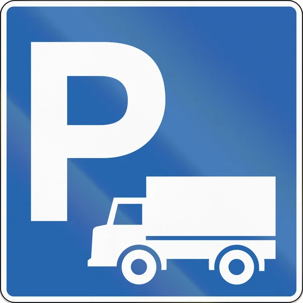 Parcheggio per camion in Islanda — Foto Stock