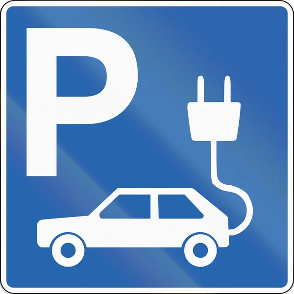 Electric Car Parking in Iceland — Stock Photo, Image