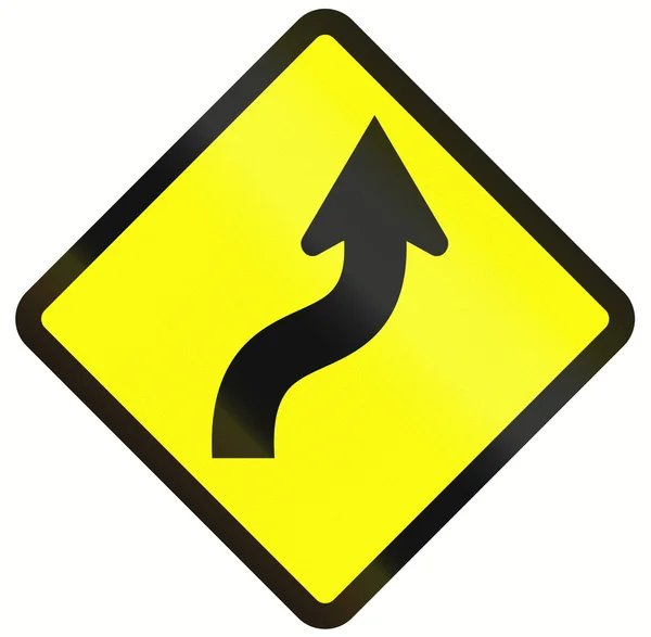 Reverse Curve First To Right In Indonesia — Stock Photo, Image