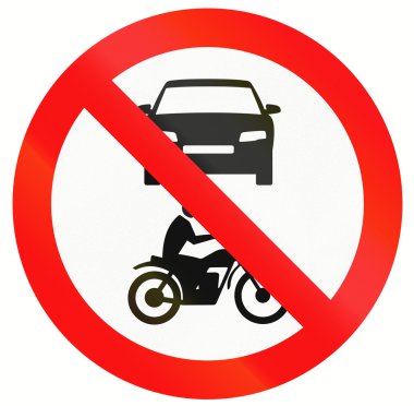 No Motor Vehicles In Indonesia clipart