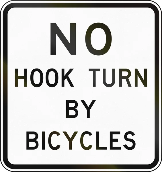 No hay vuelta de gancho en bicicletas en Australia — Foto de Stock