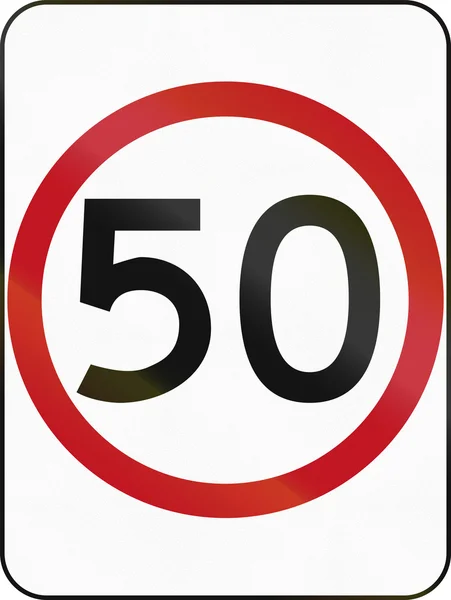 Обмеження швидкості 50 в Австралії — стокове фото