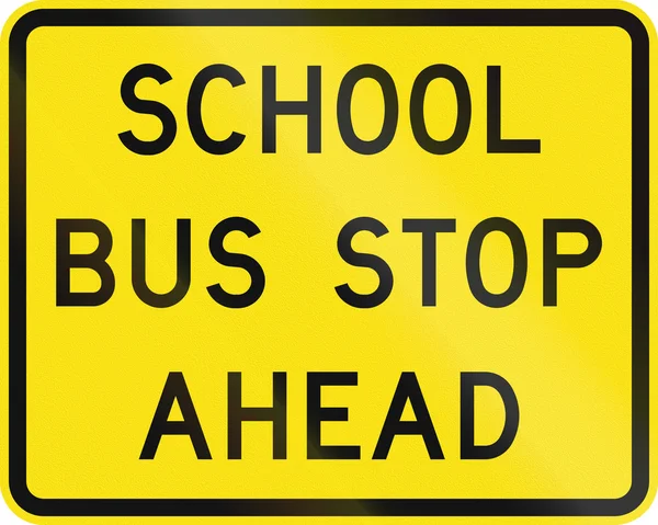 School Bus Stop vooruit In Australië — Stockfoto