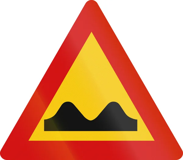Islandês Uneven Road Sign — Fotografia de Stock