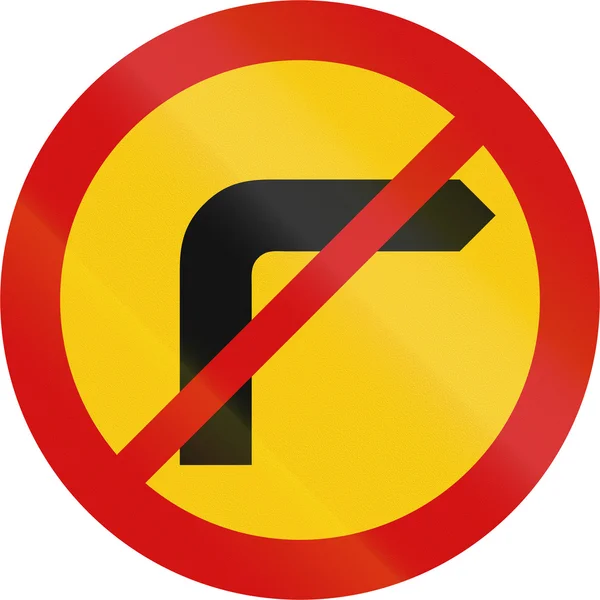 No Right Turn in Iceland — Stock Photo, Image