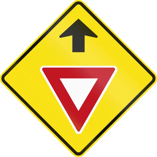 Yield Ahead In Australia — Stock Photo, Image