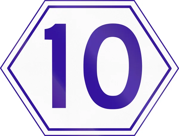 Australian Metroad Route Marker Número 10 — Fotografia de Stock