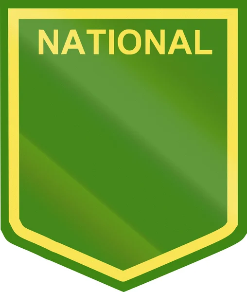 Modelo de escudo rodoviário nacional australiano — Fotografia de Stock