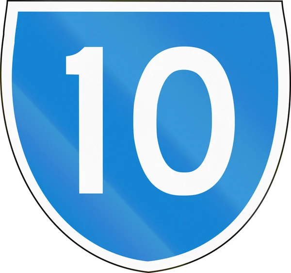 Escudo de ruta estatal australiano 10 — Foto de Stock