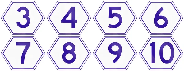 Australijski markery dielektryczną numer 3-10 — Zdjęcie stockowe