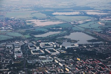 Magdeburg kuzeyde üzerinden görünüm