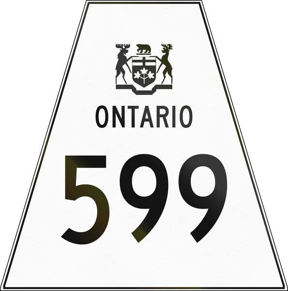 Escudo de Ontario carretera 599 — Foto de Stock