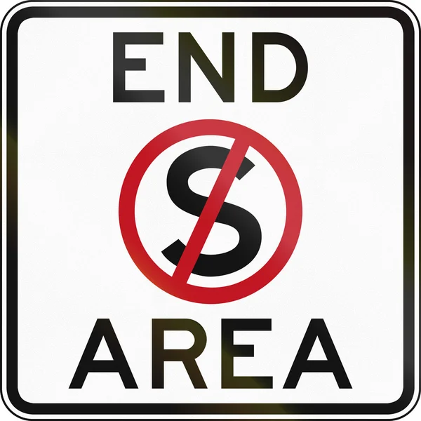 End No Stopping Area In Australia — Stock Photo, Image