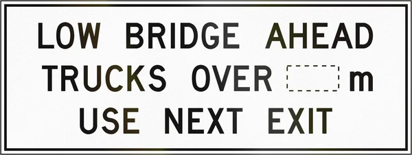 Low Bridge Ahead in Canada — Stock Photo, Image