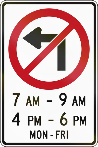 No Left Turn In Times in Canada — Stock Photo, Image