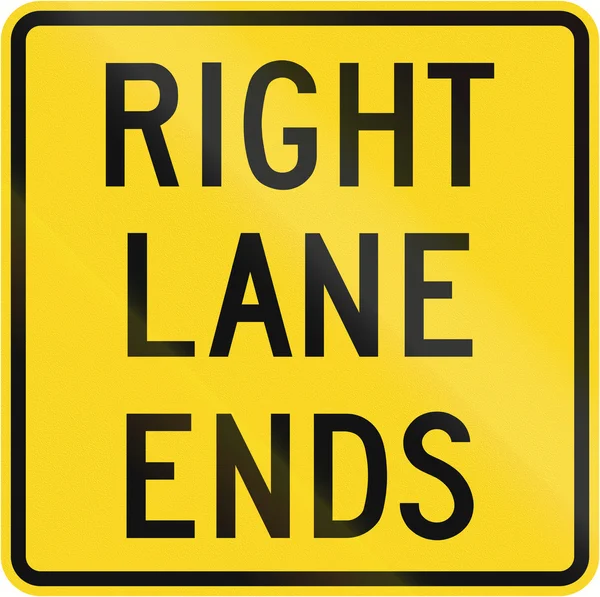 Right Lane Closed in Canada — Stock Photo, Image