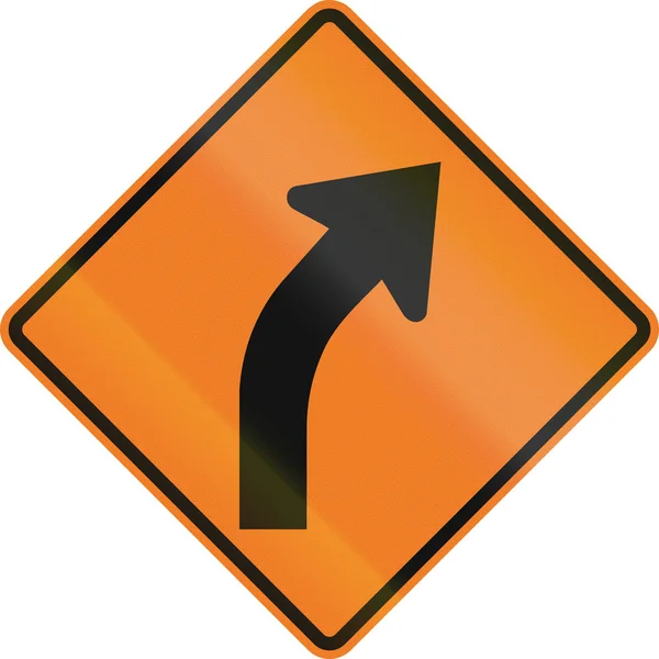 Right Curve Ahead In Canada — Stock Photo, Image