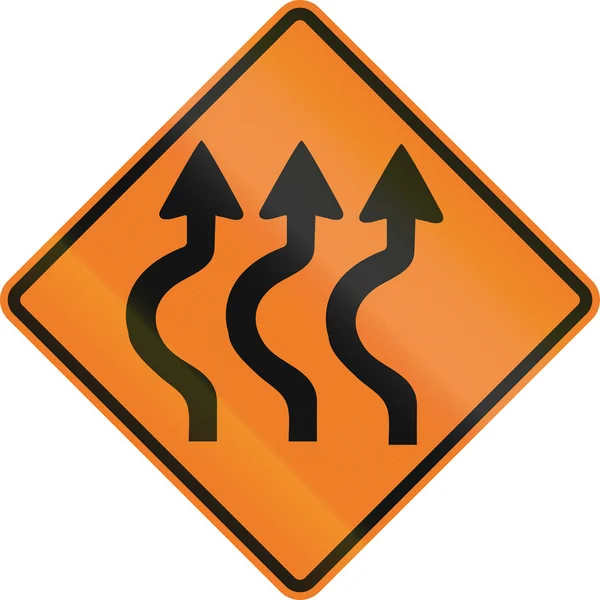 Triple Two-Reverse Curve To The Left in Canada — Stock Photo, Image