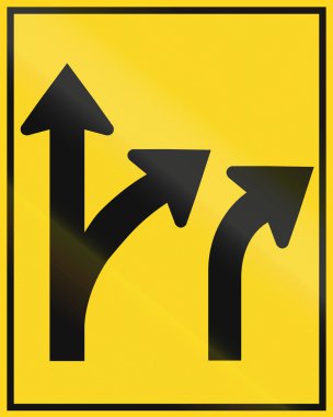 Lane genel bakış işareti Kanada