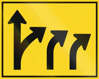 Lane genel bakış işareti Kanada