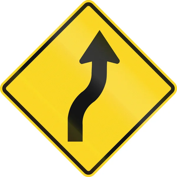 Reverse Curve First To Right In Canada — Stock Photo, Image