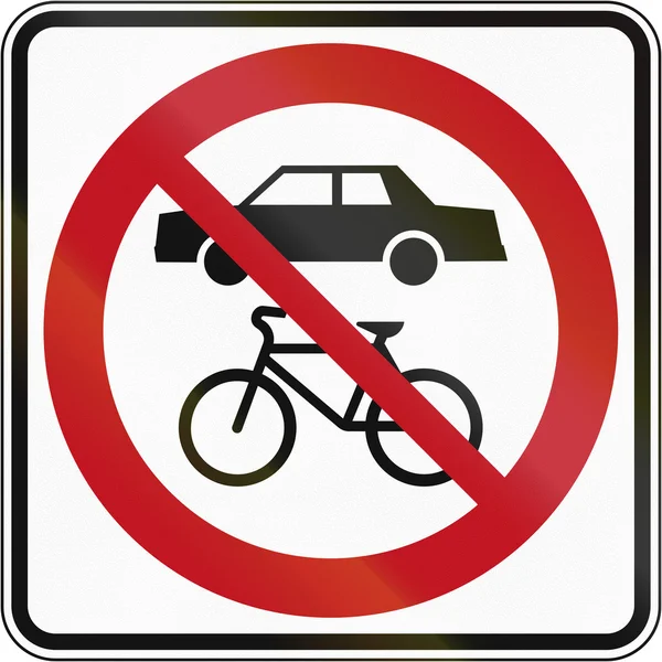 No Bicycles And Cars in Canada — Stock Photo, Image