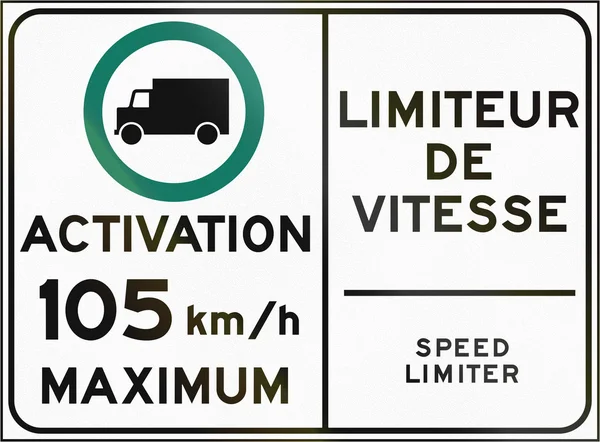 Speed Limiter Activation in Canada — Stock Photo, Image