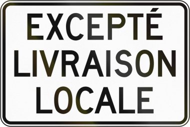 Dışında Kanada yerel teslimat