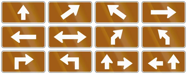 캐나다에서 갈색 화살표 세트 — 스톡 사진