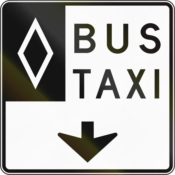 버스 및 택시 차선 캐나다에서 — 스톡 사진