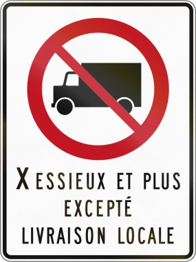 Akslar Kanada'da X ile hiçbir kamyonlar