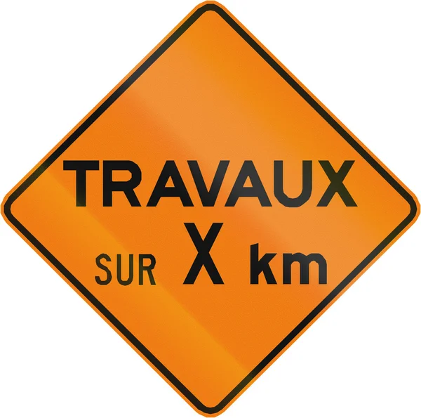 Roboty drogowe dla X km w Kanada — Zdjęcie stockowe
