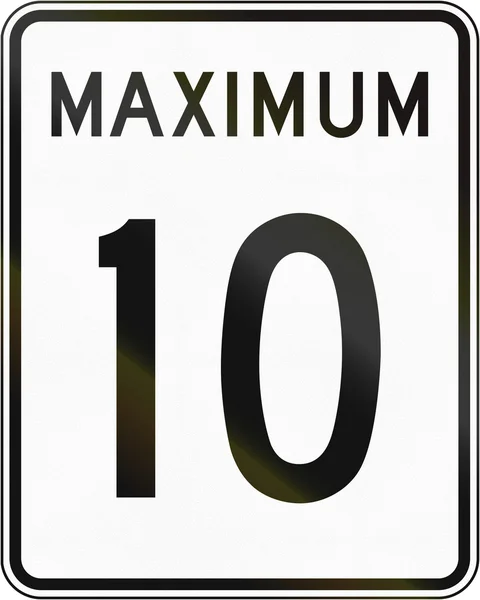 Ограничение скорости 10 в Канаде — стоковое фото