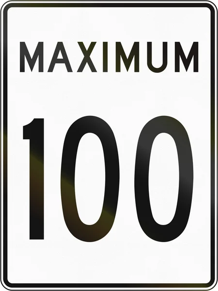 Rychlostní Limit 100 v Kanadě — Stock fotografie