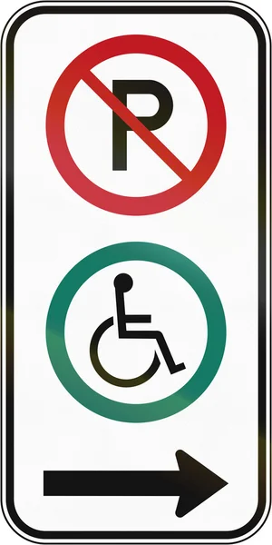 Estacionamento para deficientes à direita no Canadá — Fotografia de Stock