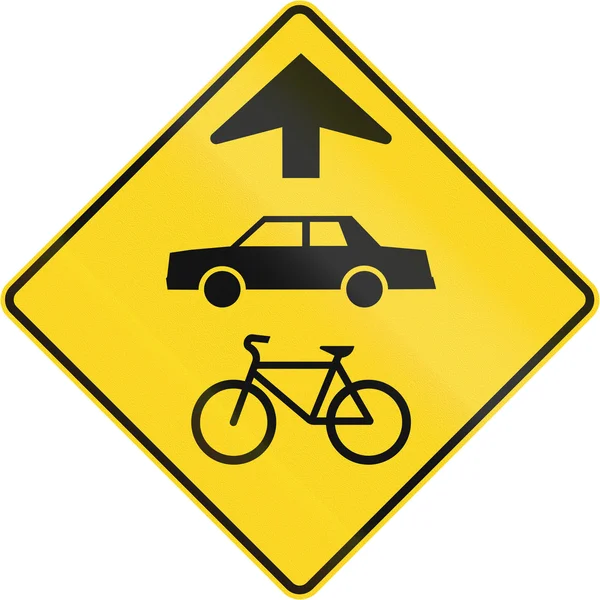 Bicycles And Cars Ahead In Canada — Stock Photo, Image