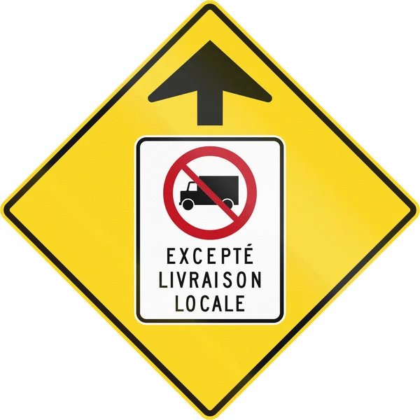 Lastbil förbud framåt i Kanada — Stockfoto