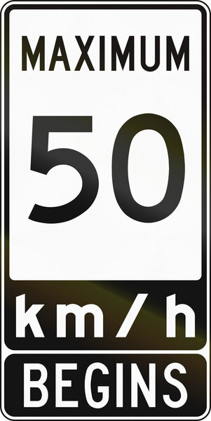 Speed Limit Sign in Canada