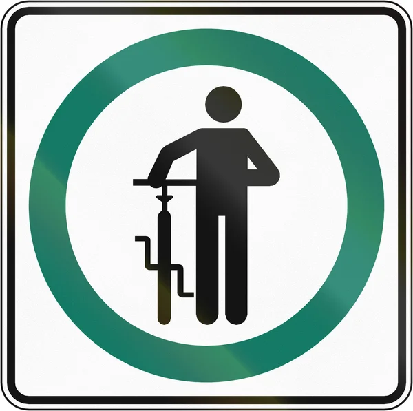 Zdemontować rowerzystów w Kanada — Zdjęcie stockowe