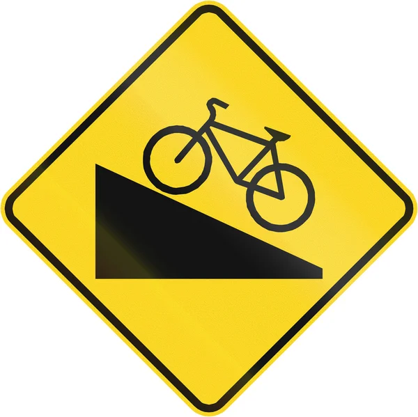 陡峭的等级为骑自行车者在加拿大的 — 图库照片