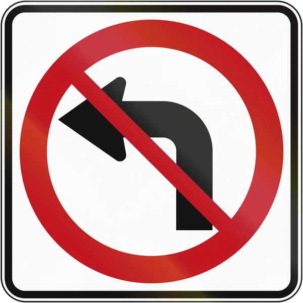 No Left Turn in Canada — Stock Photo, Image