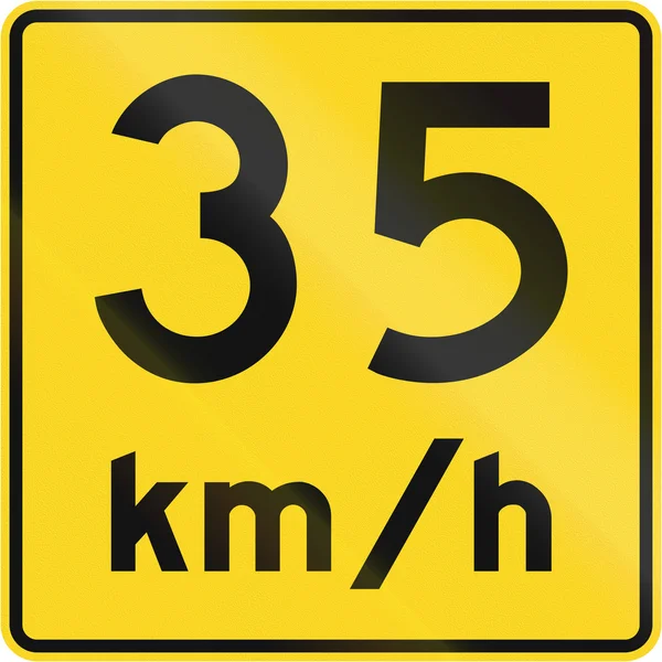 Maksymalna prędkość 35 km/h w Kanada — Zdjęcie stockowe