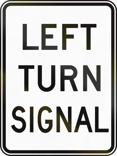 Лівого сигналу повороту в Канаді — стокове фото