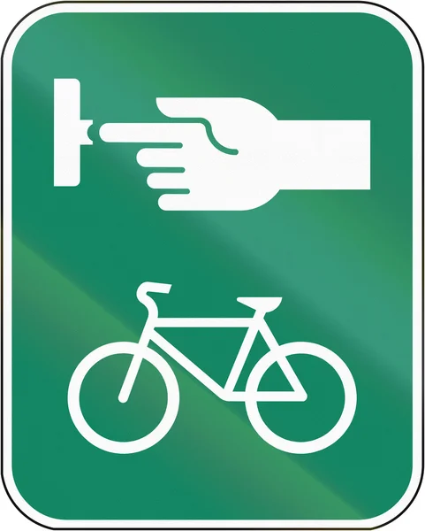 Za pomocą sygnału przejście dla pieszych, rowerzystów w Kanada — Zdjęcie stockowe